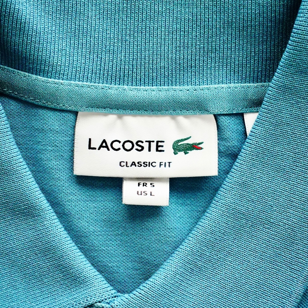 Lacoste Men's Polo Shirt Size 5 Large BLUE Lightweight Cotton Riviera L.12.12
